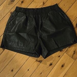 H&M Vegan Leather Shorts